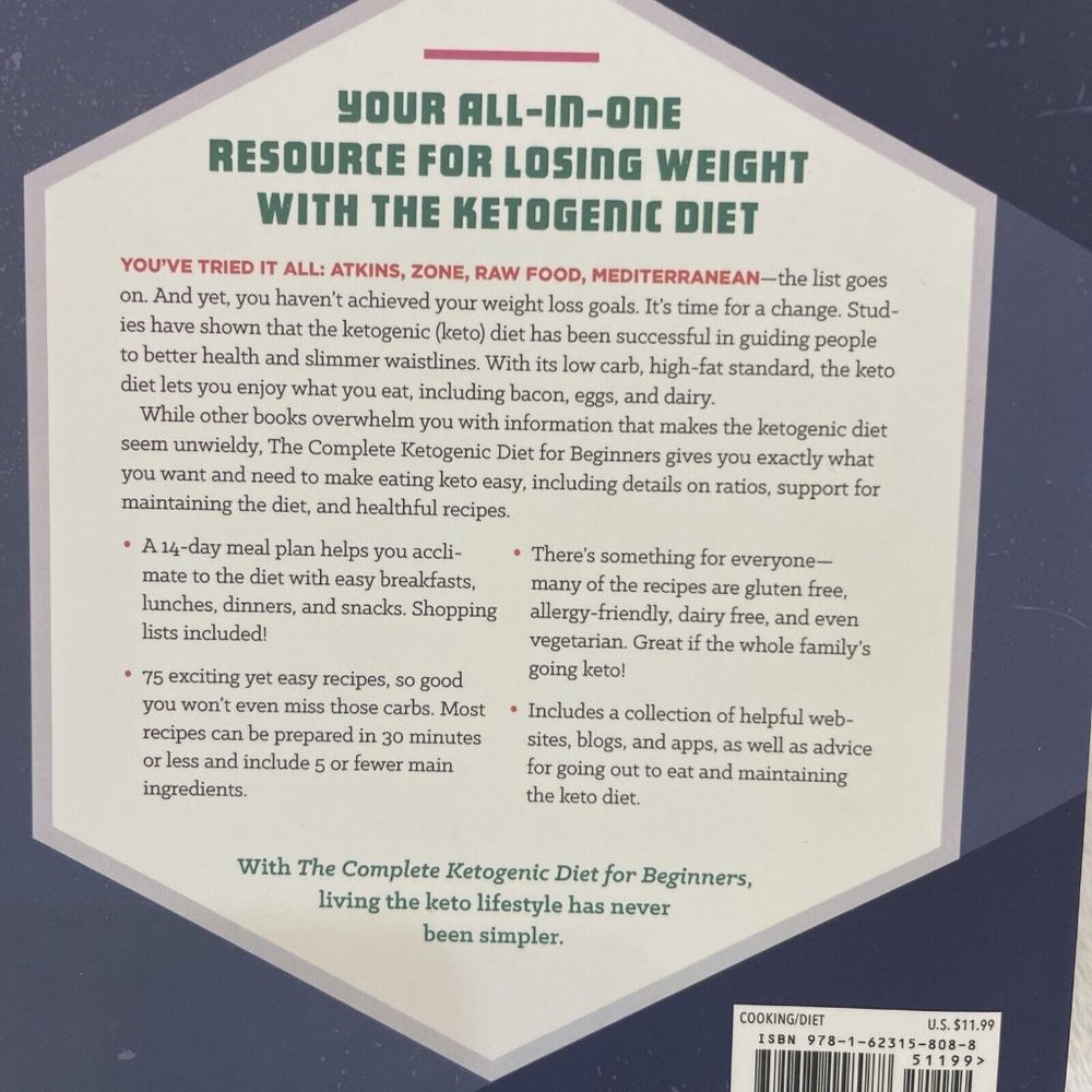 The Complete Ketogenic Diet for Beginners: Your Essential Guide - VERY GOOD - Picture 4 of 9